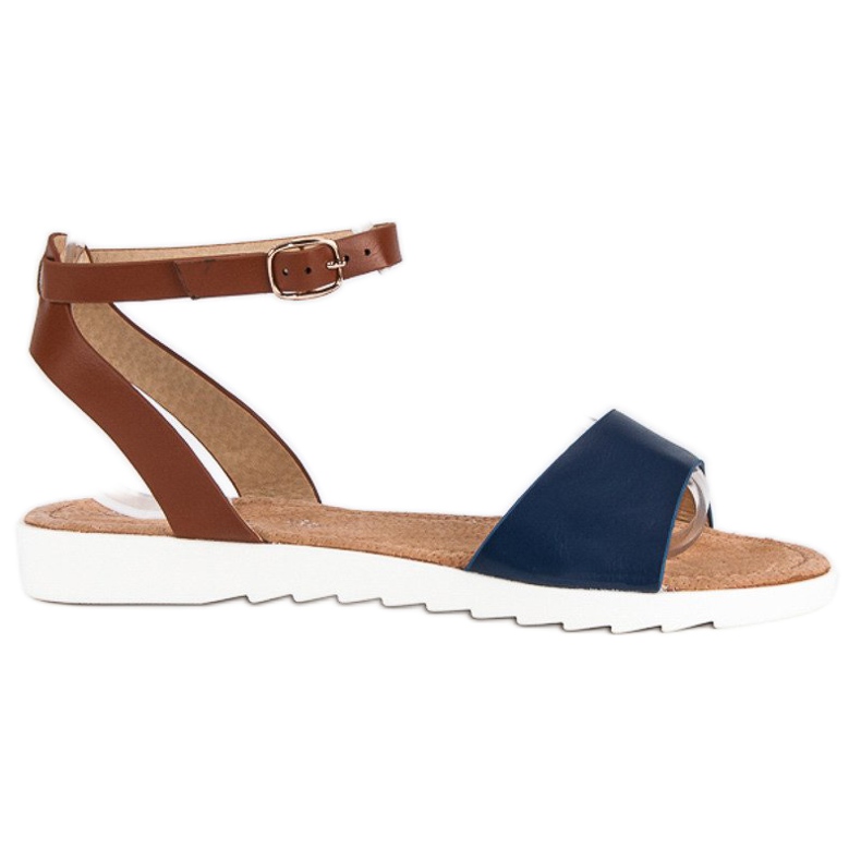 American Club Amerikanische Sandalen mit Schnalle blau