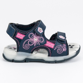 American Club Navy amerikanische Sandalen blau