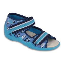 Befado gelbe Kinderschuhe 250P071 blau