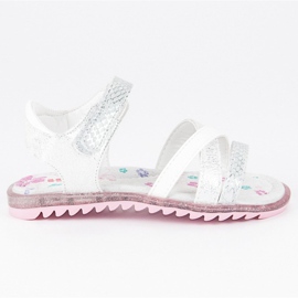 Hasby Klett-Sandalen weiß