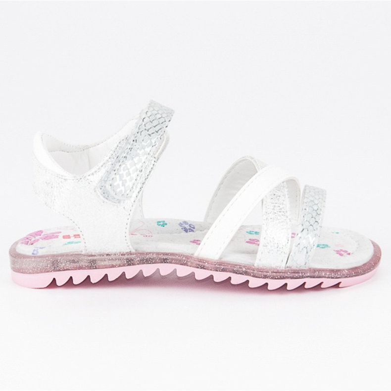 Hasby Klett-Sandalen weiß