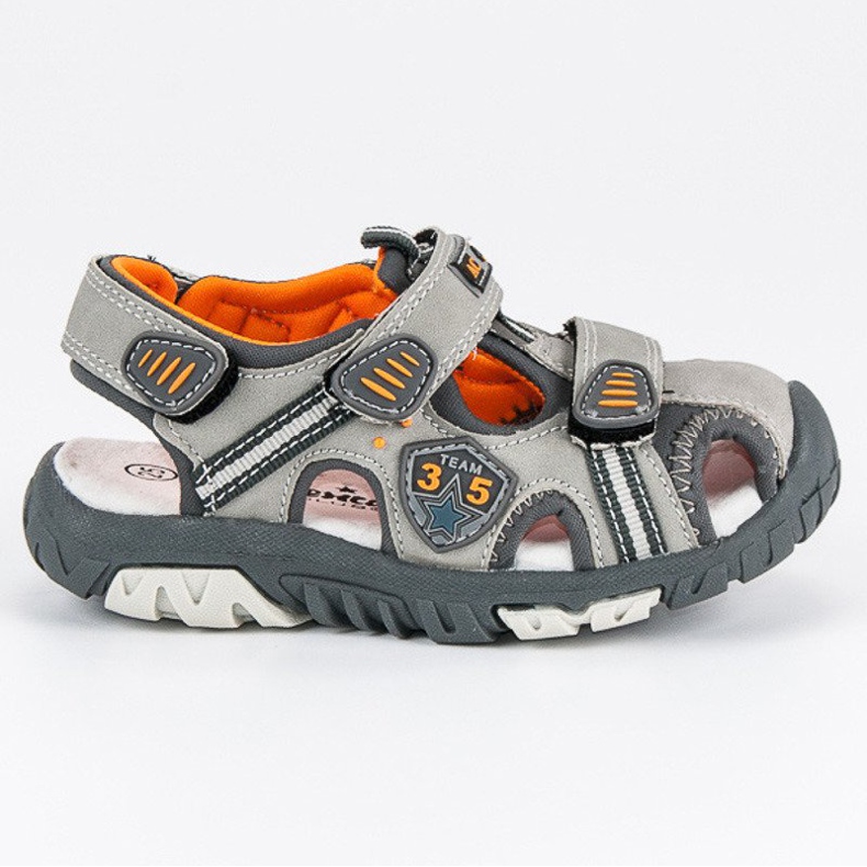 American Club Sandalen für amerikanischen Jungen grau