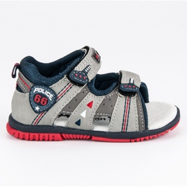 American Club Amerikanische Sport Sandalen grau