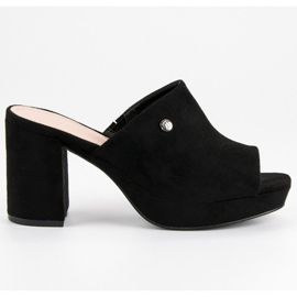 Milaya Hausschuhe auf der Post schwarz