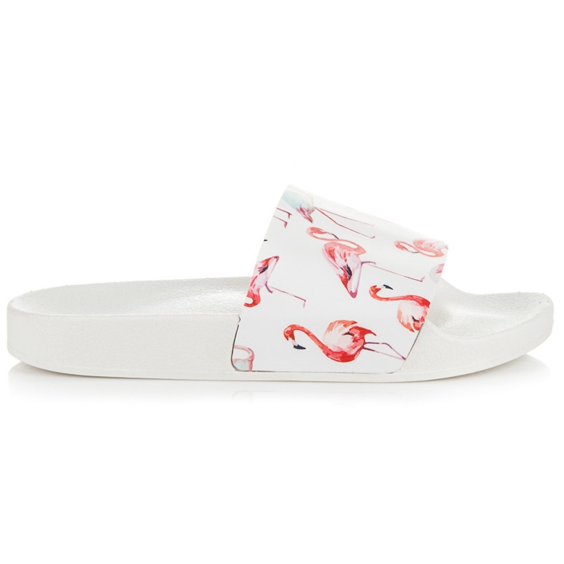 Vices Flamingo-Hausschuhe weiß