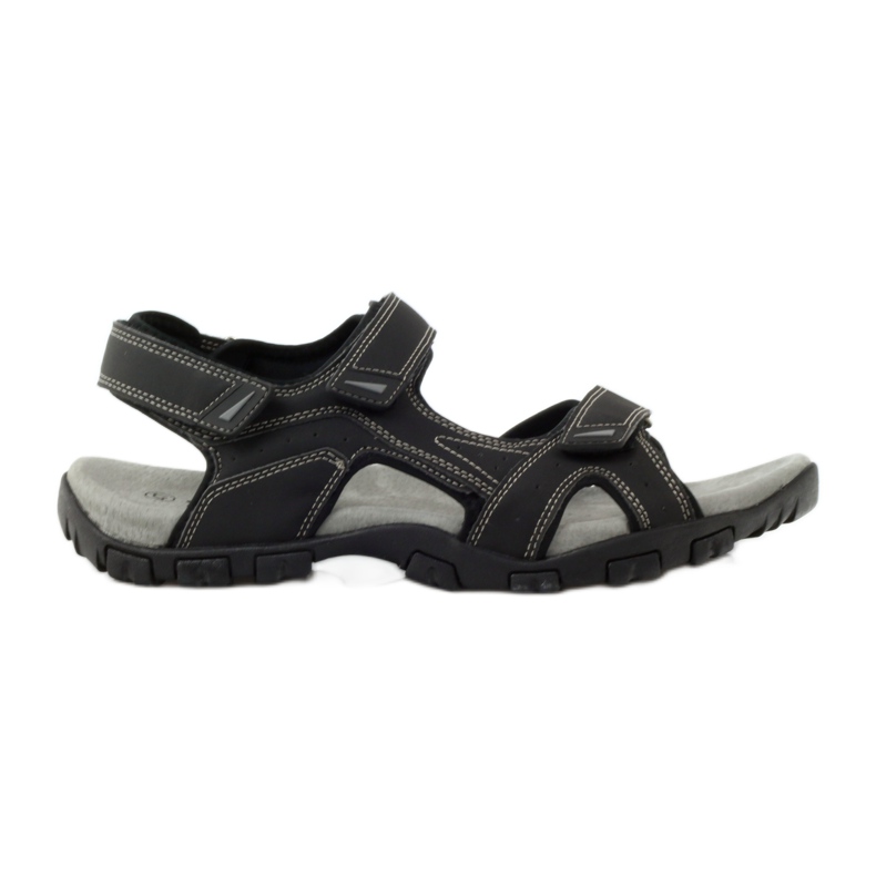 American Club Amerikanische 6201 schwarze Sportsandalen