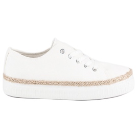 Kylie Schlingpflanzen zum Schnüren auf der Plattform weiß