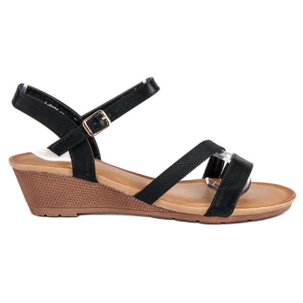 Bello Star Bequeme Keilsandalen schwarz