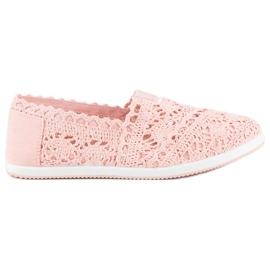 Ballerinas aus rosa Spitze