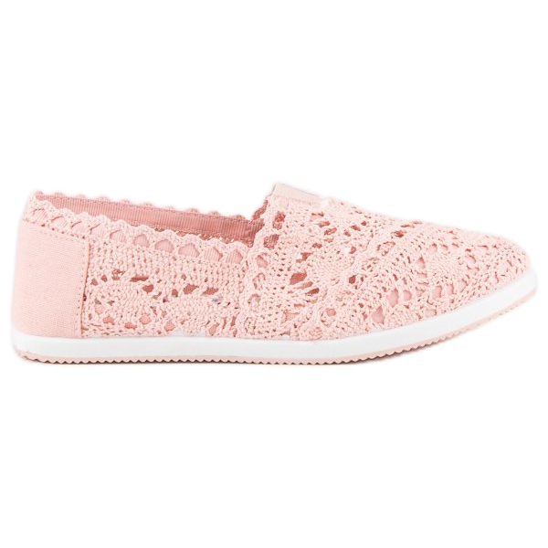 Ballerinas aus rosa Spitze