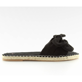 Schwarze schwarze Damenhausschuhe LL-119 Schwarz