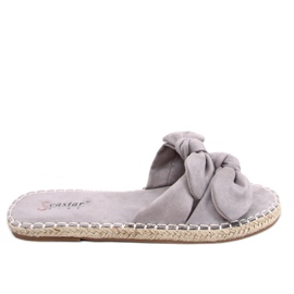 Graue graue Damenpantoffeln LL-119 Grau