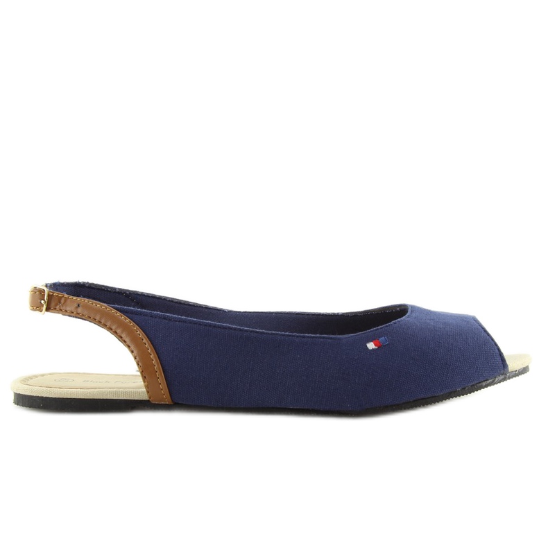 Marineblaue Ballerinas mit offener Spitze SU302 Marine navy blau