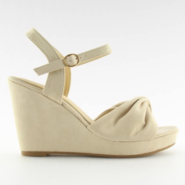 Beige Keilsandalen JM-M214M beige