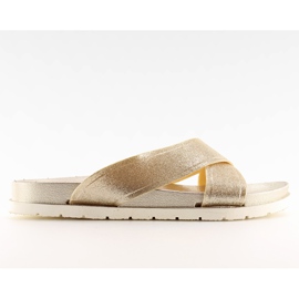 Goldene Damenhausschuhe CK47P gold