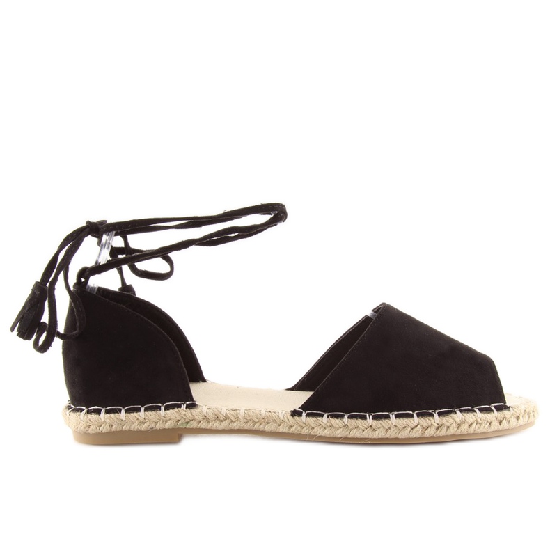 Schwarze offene Espadrilles Z-17 schwarz