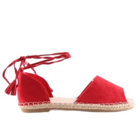 Offene rote Espadrilles Z-17 rot