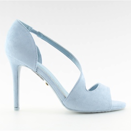 Blaue asymmetrische Pumps C90 LT.
