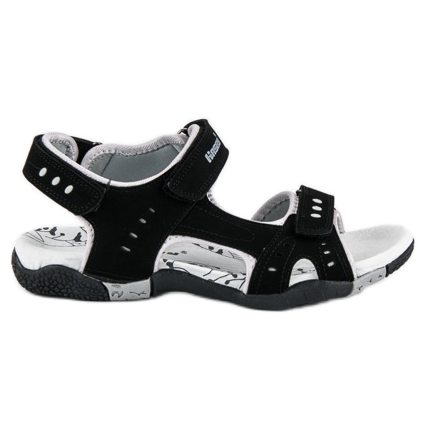 Hasby Sportliche flache Sandalen schwarz