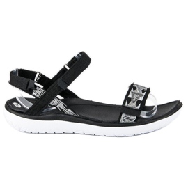 American Club Schwarze amerikanische Sandalen
