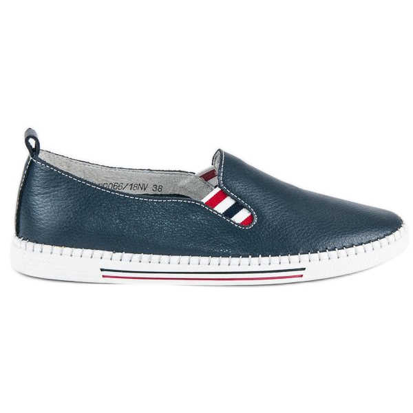 Filippo Slipons aus marineblauem Leder