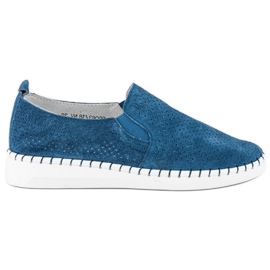 Filippo Durchbrochene Slip-On-Schuhe blau