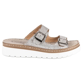 Filippo Hausschuhe aus goldenem Leder