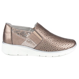 Filippo Goldene Slip-on-Schuhe