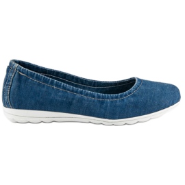 Filippo Denim-Ballerinas blau