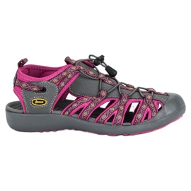 American Club Geschlossene amerikanische Sandalen lila grau