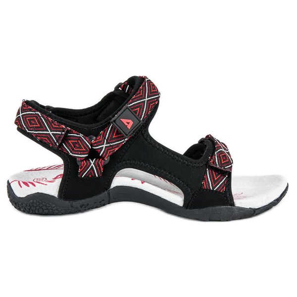 American Club Bequeme Damensandalen schwarz