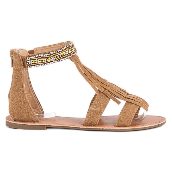 Evento Boho braune Sandalen