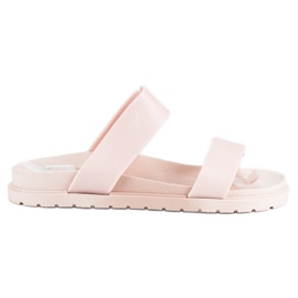 Puderfarbene Hausschuhe für Damen rosa