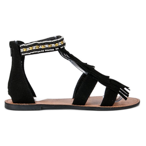 Evento Schwarze Boho-Sandalen