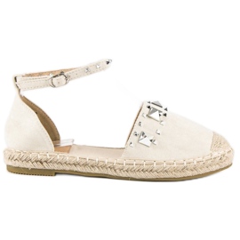 Flache Espadrilles-Sandalen braun