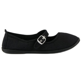 Schwarze Ballerinas mit Mckeylor-Gürtel