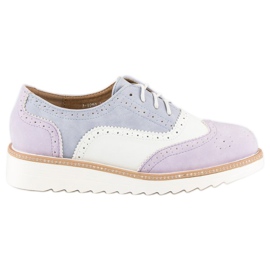 Gebundene Damenschuhe lila
