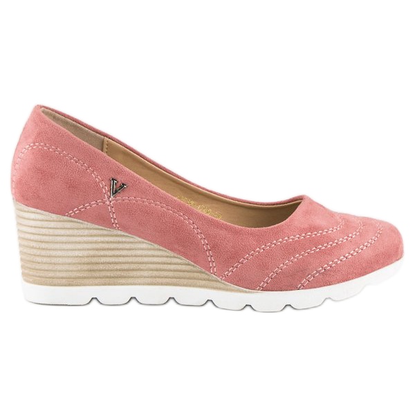 Pumps am VINCEZA Keil rosa