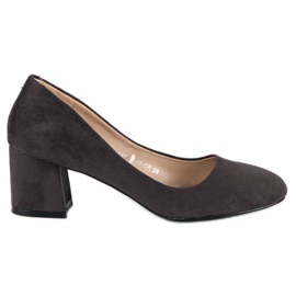 VINCEZA Wildlederpumps grau