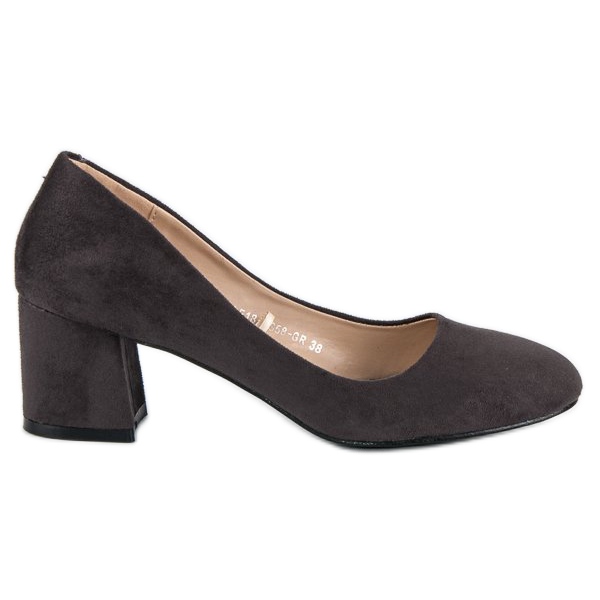 VINCEZA Wildlederpumps grau