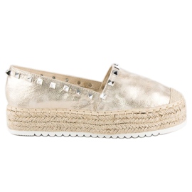 Forever Folie Espadrilles auf der Plattform gelb
