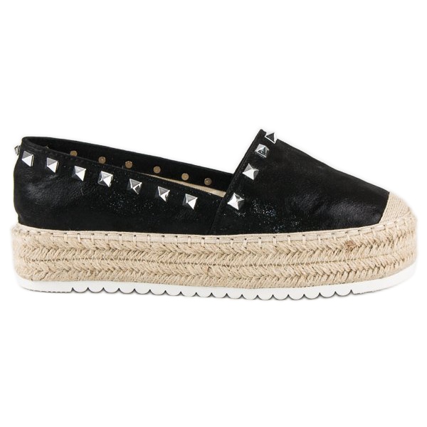 Forever Folie Espadrilles auf der Plattform schwarz
