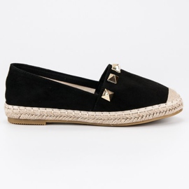 Bestelle Schwarze Espadrilles mit Strasssteinen