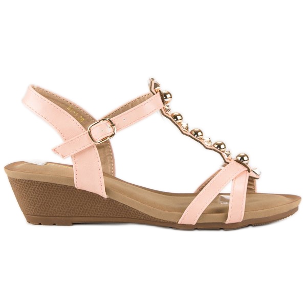 Keilsandalen in Rosa