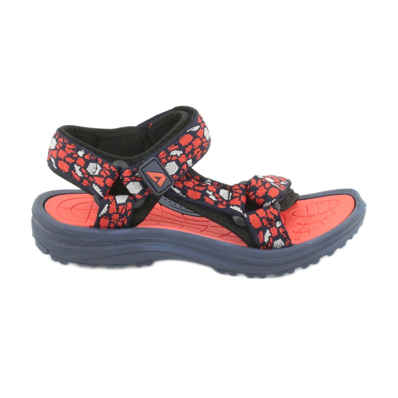 American Club Sandalen 8122 Schaumeinlage navy blau orange