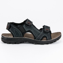 Hasby Sandalen aus Leder für Jungen schwarz