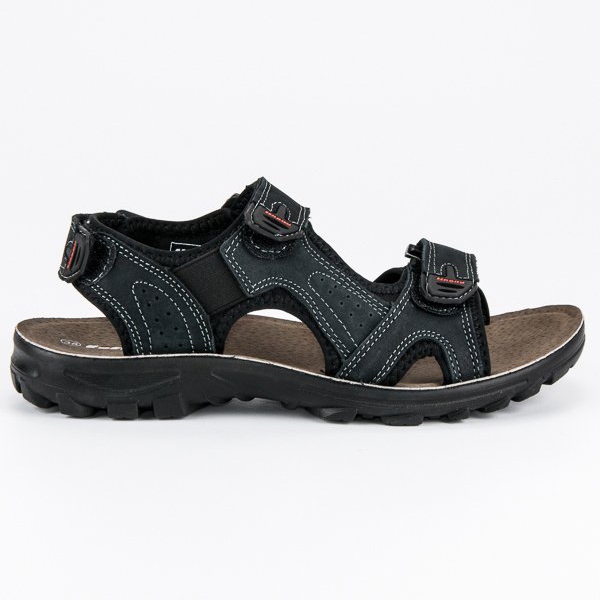 Hasby Sandalen aus Leder für Jungen schwarz