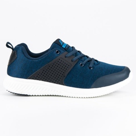 Ax Boxing Schnürschuhe aus Textil blau