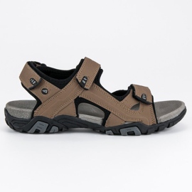 American Club Braune amerikanische Samtsandalen