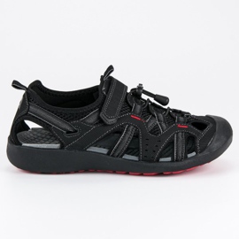 American Club Amerikanische Sandalen schwarz